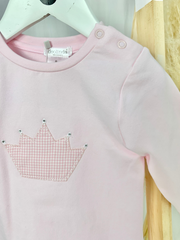 Baby Girl Pink Crown Outfit Set