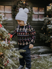 Name It Black Knitted Christmas Jumper (9M- 5Y)