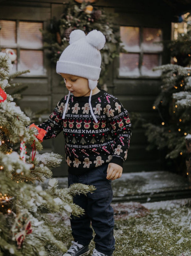 Name It Black Knitted Christmas Jumper (9M- 5Y)