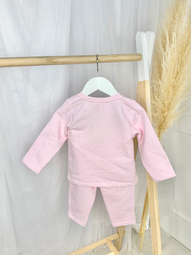 Baby Girl Pink Crown Outfit Set