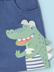 Mayoral Toddler Boy Navy Crocodile Shorts