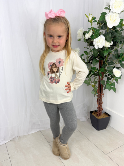 Mayoral Junior Girl Pink Floral Double Legging Set UK