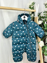 Name It Baby Girl Navy Bow Pramsuit (0M-12M)