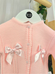Baby Girls Pink Bow Cardigan (3M-24M)
