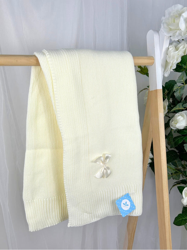 Sardon Bow Blanket- Off White