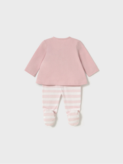 Mayoral Baby Girl Pink Striped Outfit Set