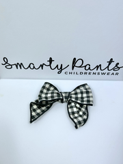 Calamaro Black & White Check Bow