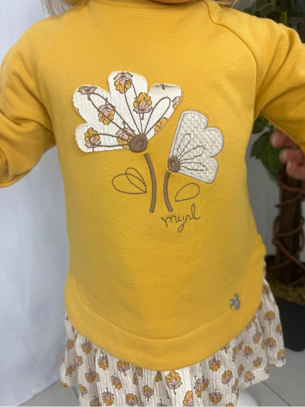 Mayoral Toddler Girl Yellow Floral Dress (12M-4Y)