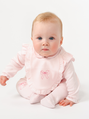 Caramelo Kids Bow Babygrow With Bib