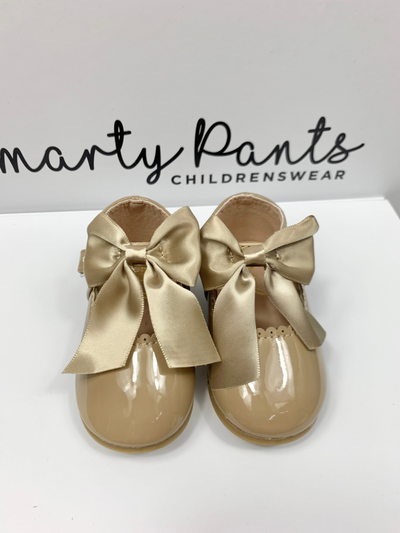 Girls Camel 'Kylie' Bow Shoes