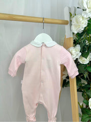 Tutto Piccolo Baby Girl Pink Bow Babygrow (0M-6M)