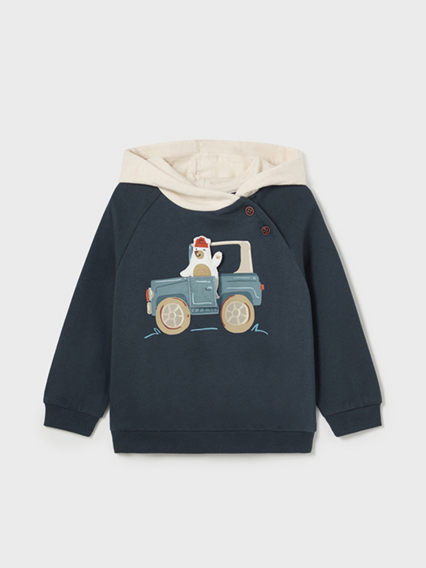 Mayoral Toddler Boy Navy & Cream Truck Hoody