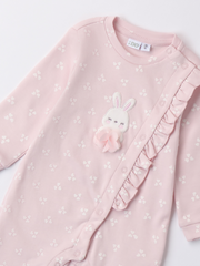 iDo Baby Girl Pink Bunny Babygrow