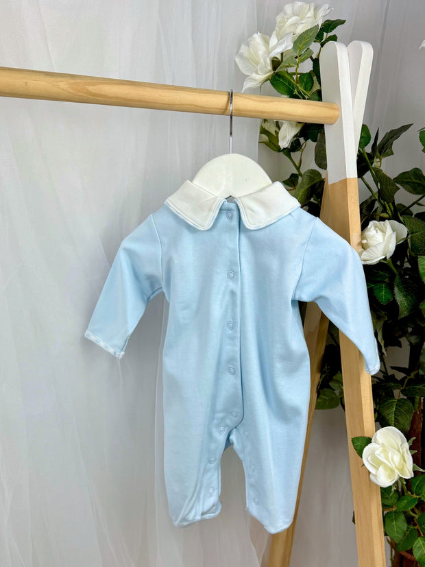 Mintini Baby Boy Blue Rocking Horse Babygrow (1M - 6M)