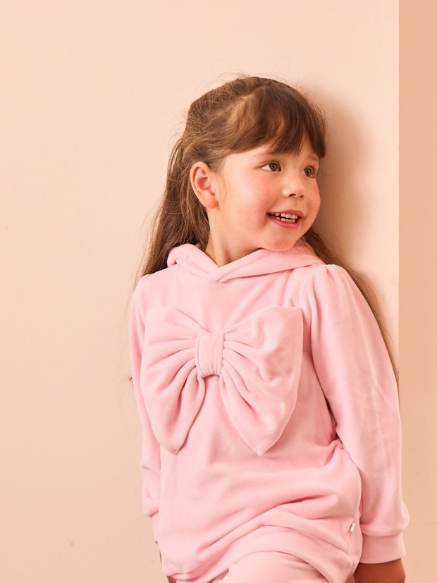 Caramelo Kids Girls Pink Velour Tracksuit Set (12M - 5Y)