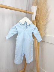 Mintini Baby Boy Blue Rocking Horse Dungaree Set (3M - 12M)