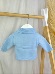 Blue Knitted Bunny Star Cardigan