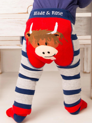 Striped Highland Cow Leggings