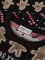 Name It Black Knitted Christmas Jumper (9M- 5Y)