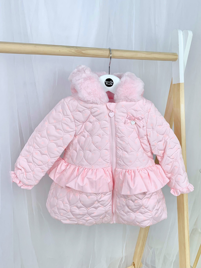 Mintini Toddler Girl Quilted Polka Dot Jacket