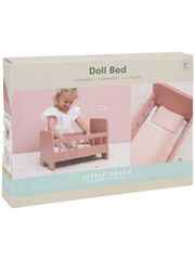 Little Dutch Wooden Doll Cot With Bedding