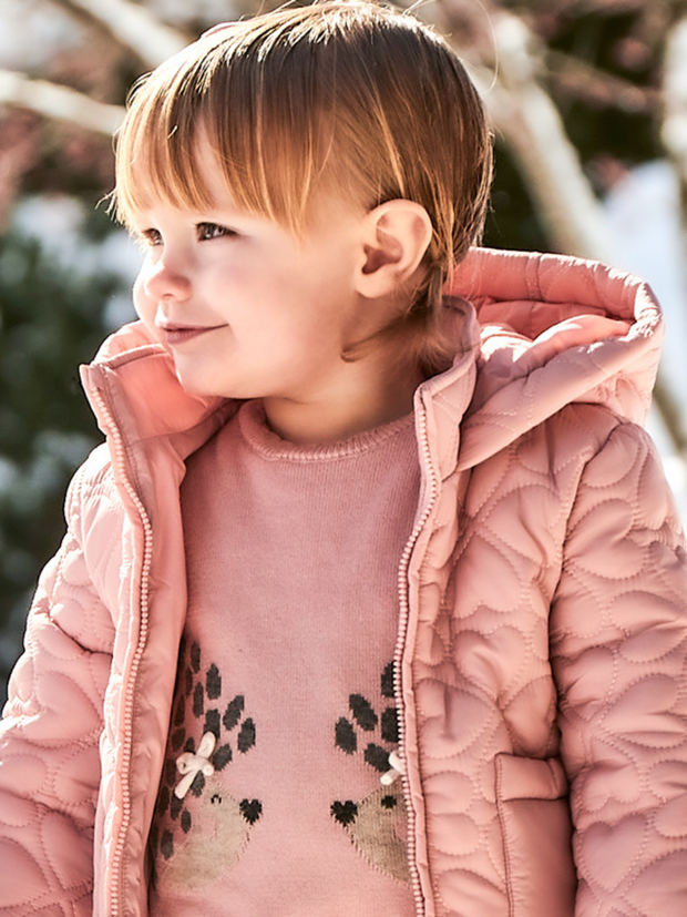 Mayoral Toddler Girl Heart Quilted Coat - 3 Colours