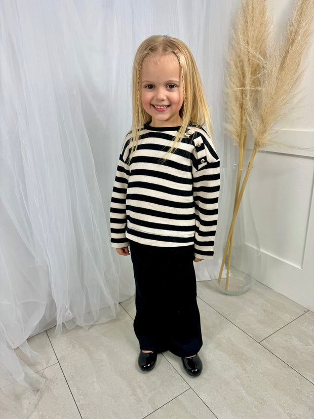 Mayoral Junior Girl Black & Cream Outfit Set