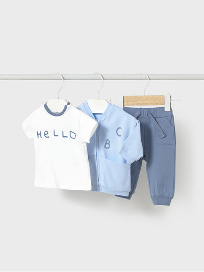 Mayoral Baby Boy 3 Piece Teddy Tracksuit - Sky