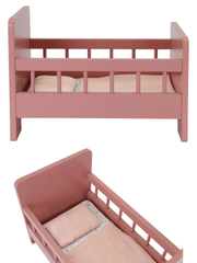 Little Dutch Wooden Doll Cot With Bedding