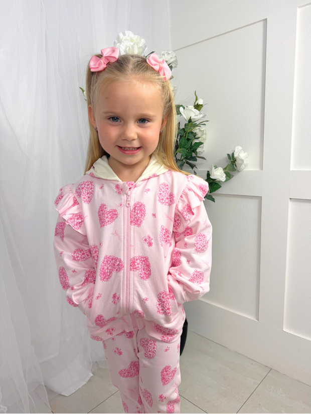 Mintini Girls Pink Floral Heart Jacket (12M - 5Y)