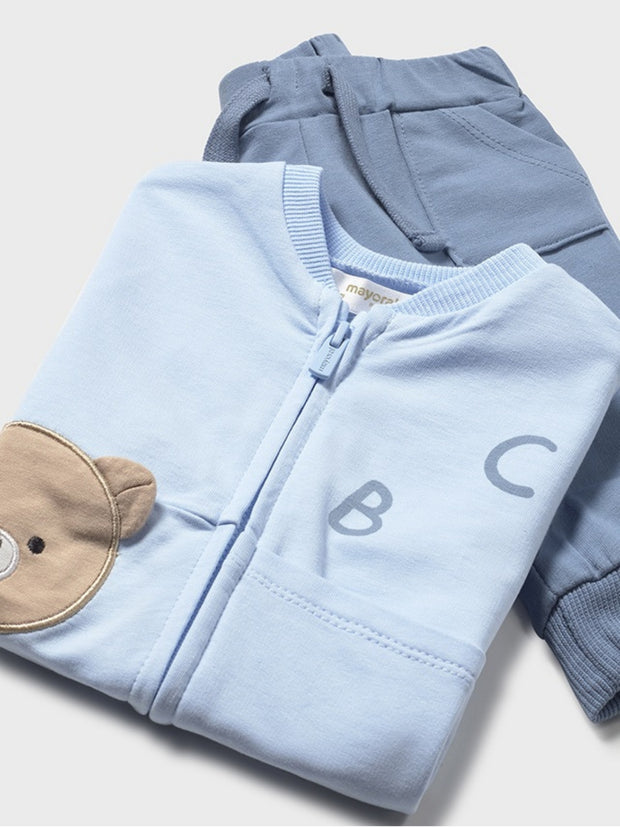 Mayoral Baby Boy 3 Piece Teddy Tracksuit - Sky