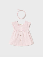 Mayoral Baby Girl Dress & Headband Set - Pink