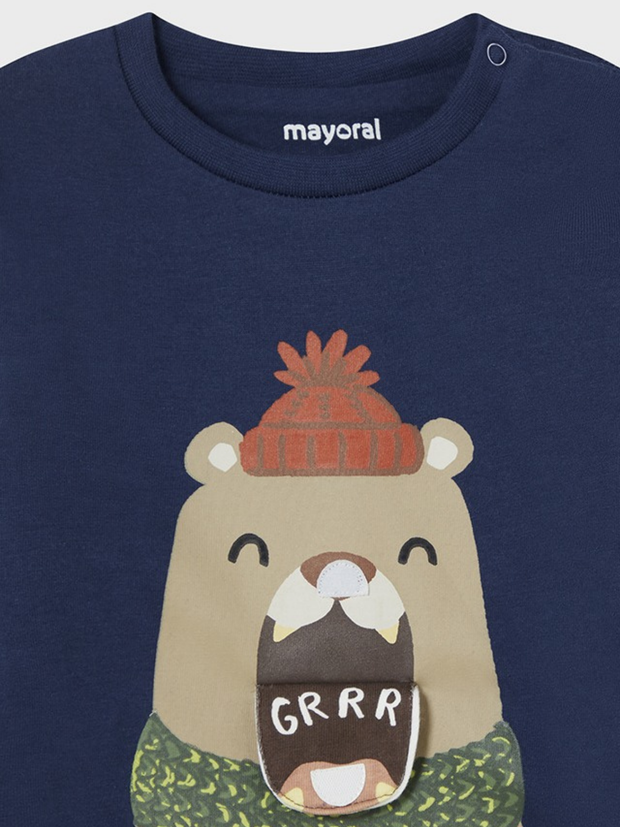 Mayoral Toddler Boy Bear Top - 2 Colours