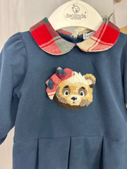 Deolinda Girl Navy Teddy Dress (6M-5Y)