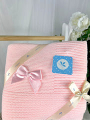 Sardon Bow Blanket- Pink