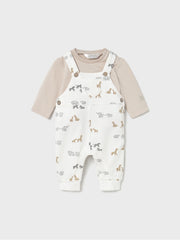 Mayoral Baby Boy Beige Animal Dungaree (1M-12M)