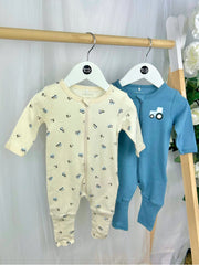 Name It Baby Boy Basics 2 Pack Car Babygrows