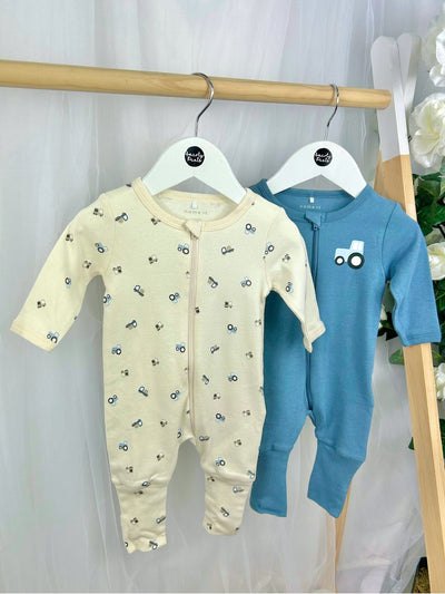 Name It Baby Boy Basics 2 Pack Car Babygrows