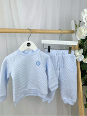 Tutto Piccolo Toddler Boys Blue Padded Outfit Set (12M-3Y)