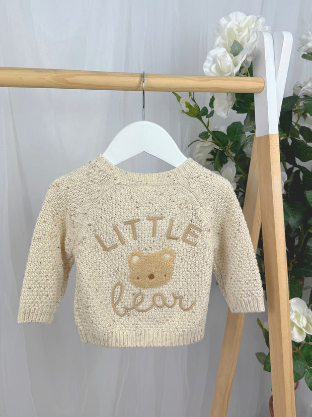 Baby 'Little Bear’ Beige  Cardigan (0M-12M)