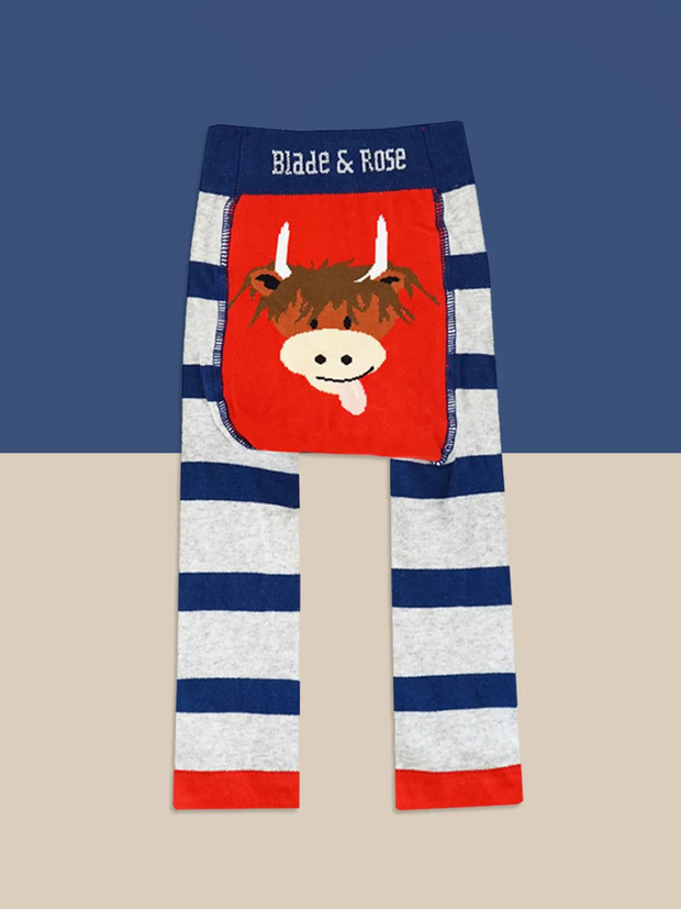 Striped Highland Cow Leggings