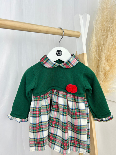 Baby Girl Green Tartan Dress