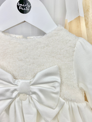 Baby Girl Cream Bow Dress