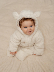 Little Dutch Unisex Cream Teddy Pramsuit