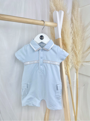 Mintini Baby Boy Blue Romper