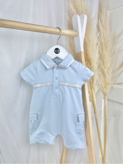 Mintini Baby Boy Blue Romper