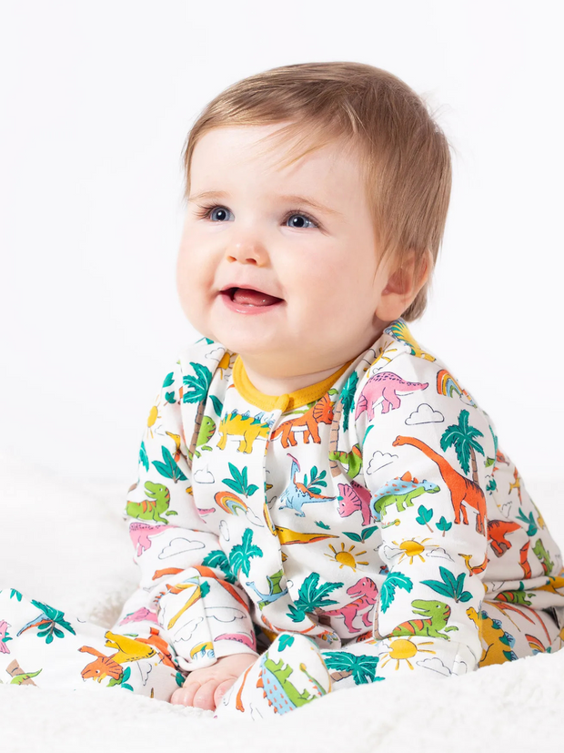 Frugi Lovely Babygrow - Dinoland