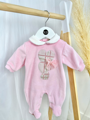 EMC Pink Hearts Babygrow