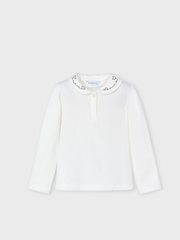 Mayoral Junior Girl Long Sleeve Collared Top - 2 Colours