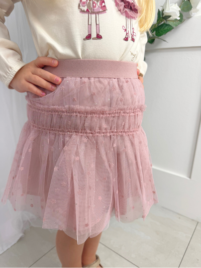 Mayoral Toddler Girl Pink Tulle Skirt (12M-4Y)